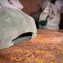 Load image into Gallery viewer, Olive Green Corduroy Flat Bill
